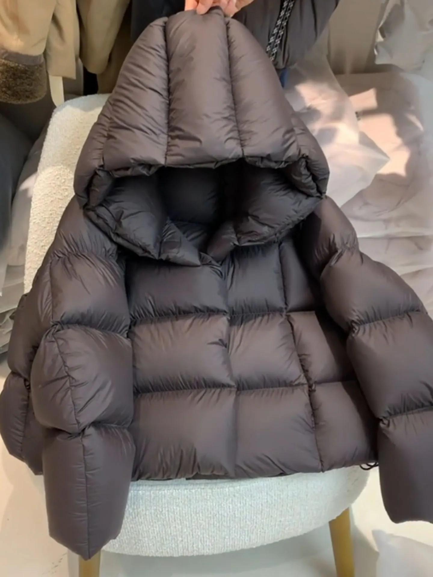 Einzigartiger ort Brown Puffer Jaet Damen-Wintermantel 2022, neuer koreanischer SLE-Brotmantel, hohe Taille, langer Sve-Reißverschluss