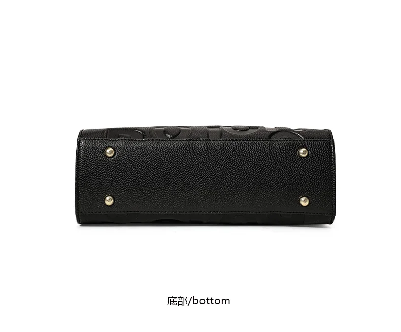 Neue Schlangenmuster-Spliced-Cowhide-Tragetasche für Damen mit Geprägtem Schriftzug, Große Kapazität, Tragbare Umhängetasche – Detail 9
