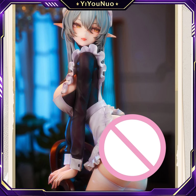 AniMester Mischievous Maid Sivir 1/6 Scale Figure 27cm Original Character PVC Anime Collectible Model with Chair