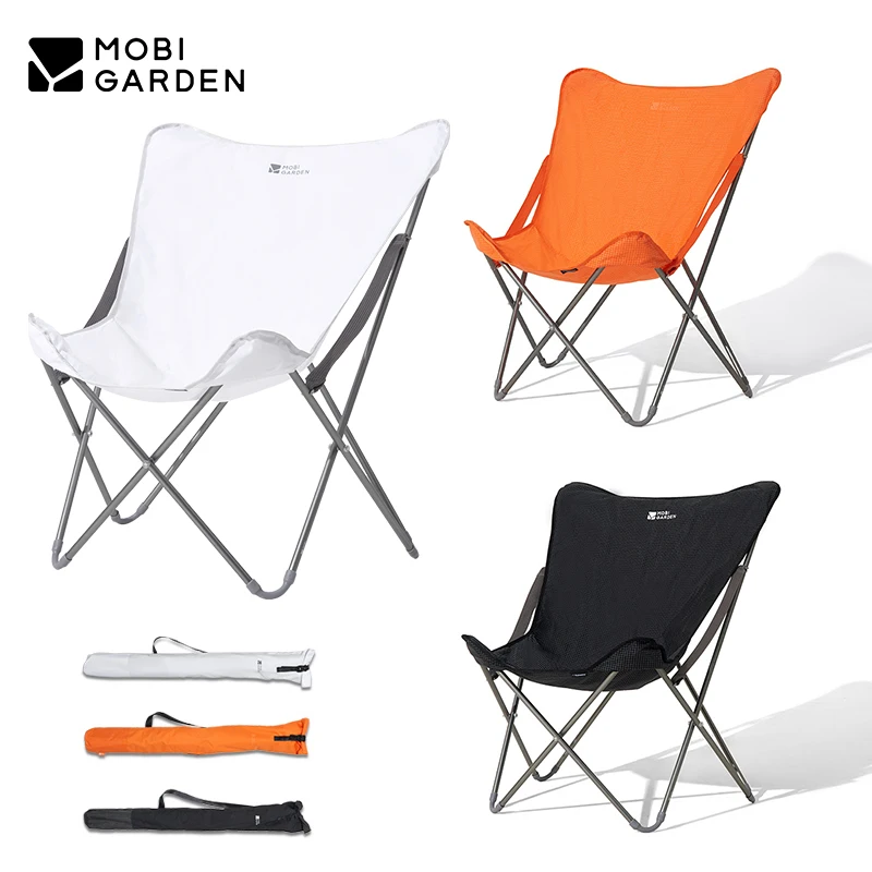 MOBI GARDEN Butterfly Chair PRO Portable Folding Picnic Camping Moon Chair Leisure Lazy Sofa Recliner Aluminum Alloy Ultralight