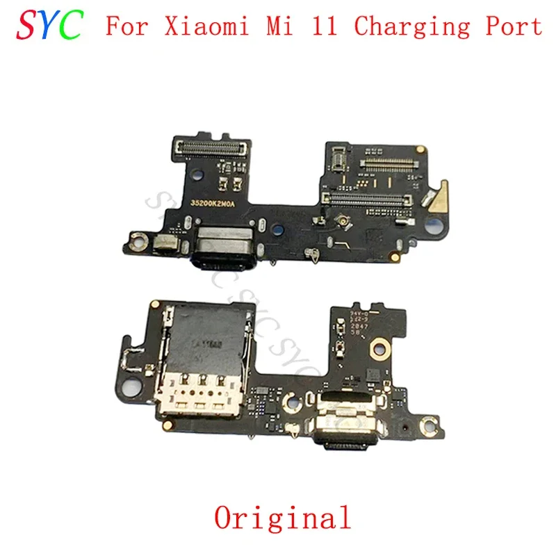 

USB Charging Port Board For Xiaomi Mi 11 Charging Connector with Sim Card Reader Repair Parts