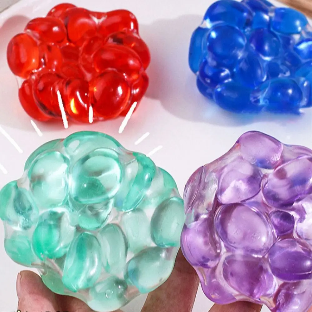 クリエイティブ粘着カラフルなビーズ絞りおもちゃストレスリリーフソフト解凍おもちゃ TPR 手作りボールピンチおもちゃ面白いギフト