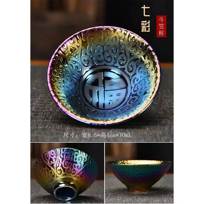 Colorful Gilded Gold Teacup Ceramic Teacup Golden Vintage Master Cup Керамическая Чашка