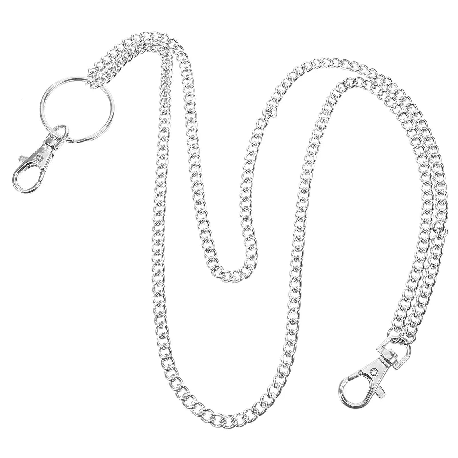 

Decorative Pants Chain Men's Multi Layer Wallet Chain Fade Resistant Lobster Clasp Keyring Punk Accessories Chains for Jeans