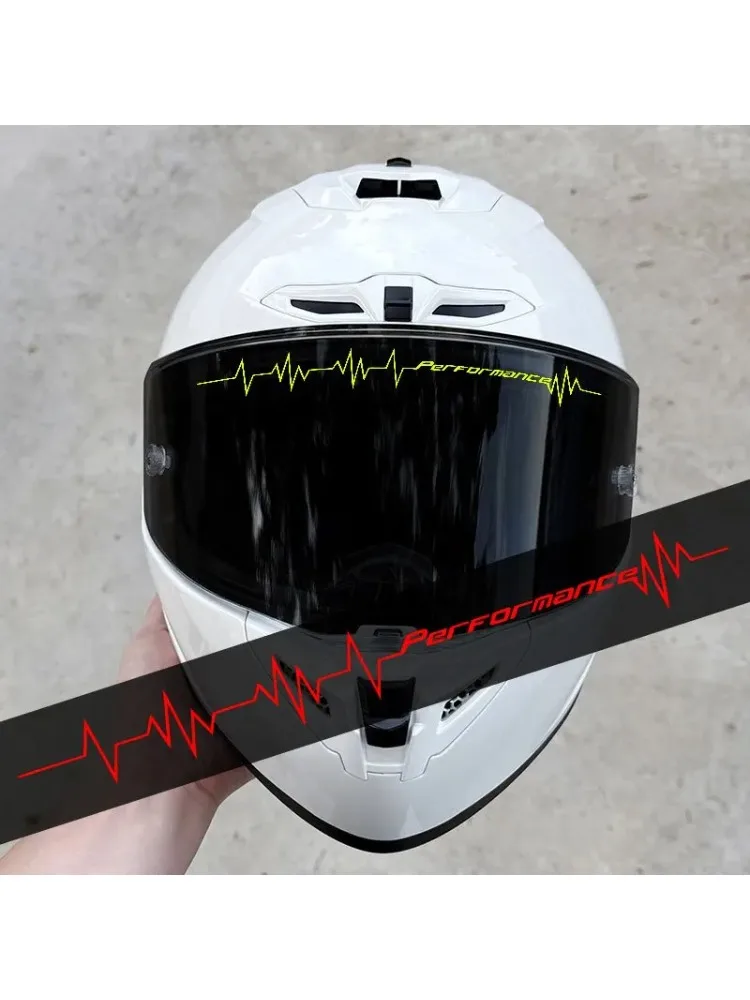AliExpress NONE 1PC Performance Heartbeat Motorcycle Helmet Sticker, Waterproof Vinyl Decal, Multi Colors