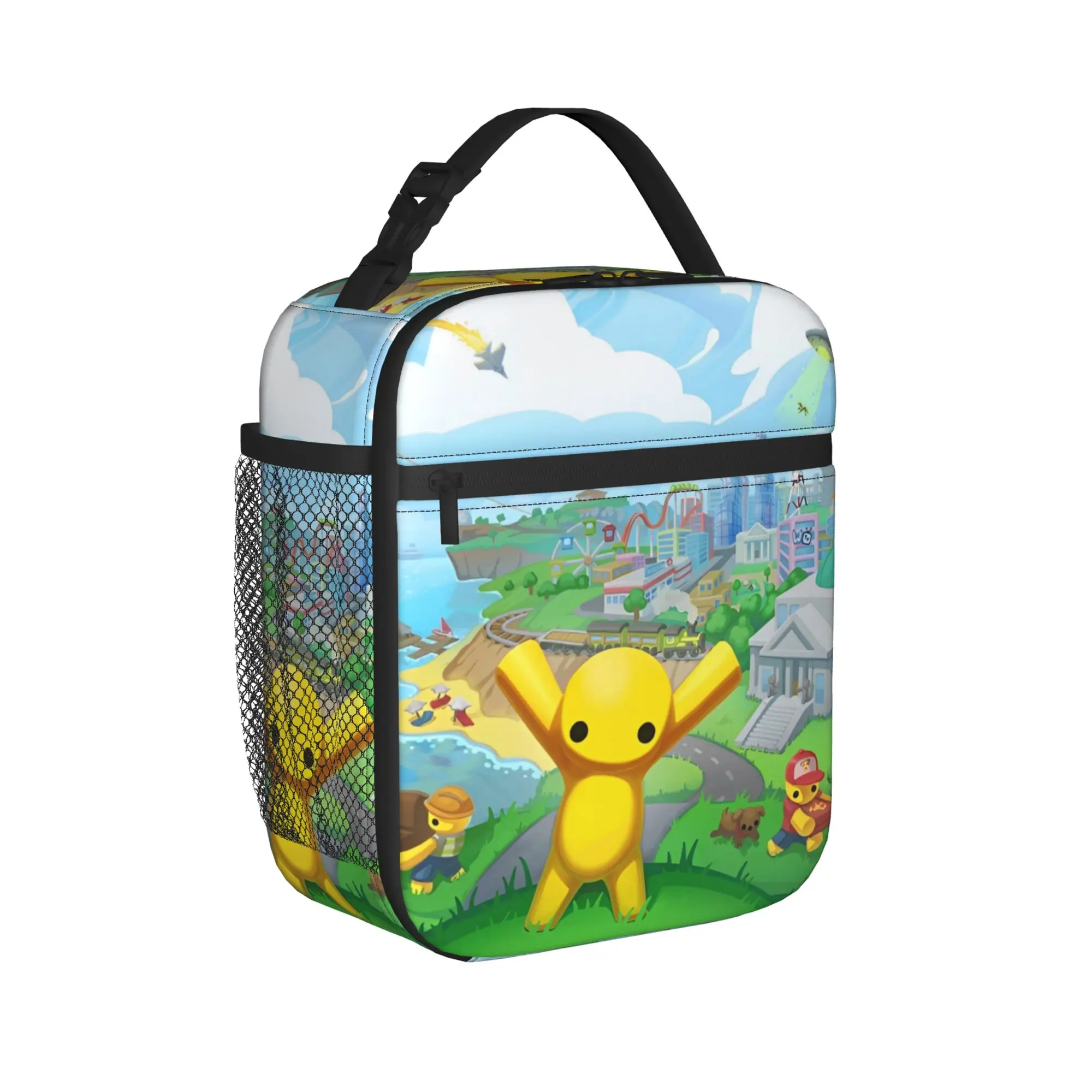 Wobblys Life Gaming Funny Insulated Lunch Bag Portable Hot Games Reusable Cooler Bag Lunch Box Tote Travel Food Storage Bags