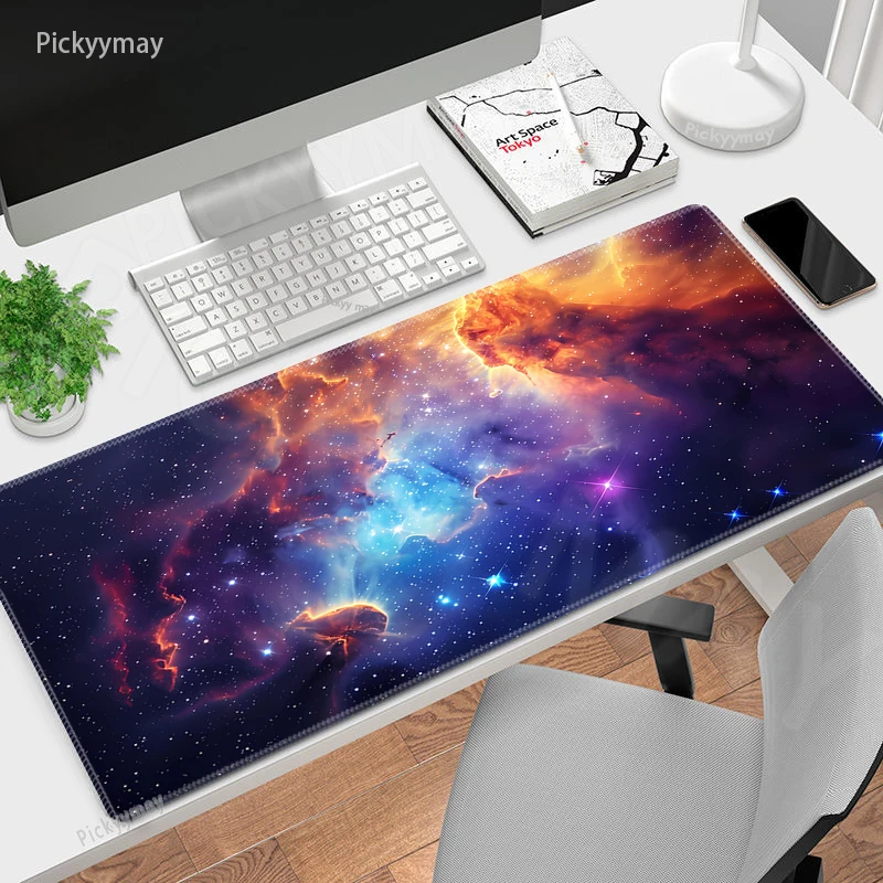 Purple Star Space Large Mouse Pad 100x50cm Computer Mousepads Gaming Mousepad Big Keyboard Mat Gamer Mouse Pads PC Desk Mats