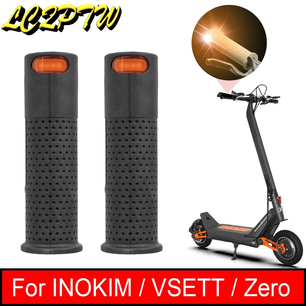 Handle Light Bar End Indicator Turn Signal LED Light Universal Handle Bar Grip for Inokim OX OXO /Zero /VSETT 8 Electric Scooter