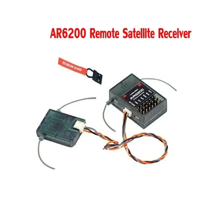 Odbiornik AR6200 DSM2 6CH z funkcją redundancji satelitarnej (Dual Receiver Redundancy), ultralekki (10g) do helikopterów i samolotów RC Spektrum JR Walkera.