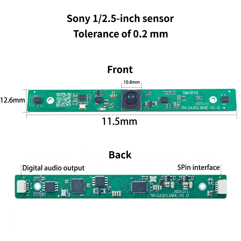 13MP Camera Modules Sony 1/2.5 inch Sensor 4 Mic Array 4k HD 30fps FF USB 2.0 3.0 UVC UAV 1.0 108° Degrre windows Linux Android