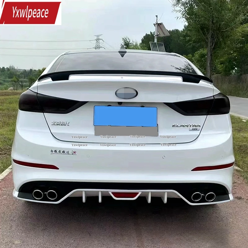 

For Hyundai Elantra Spoiler 2016-2018 High Quality ABS Plastic Unpainted Color Rear Trunk Lip Spoiler Car Styling