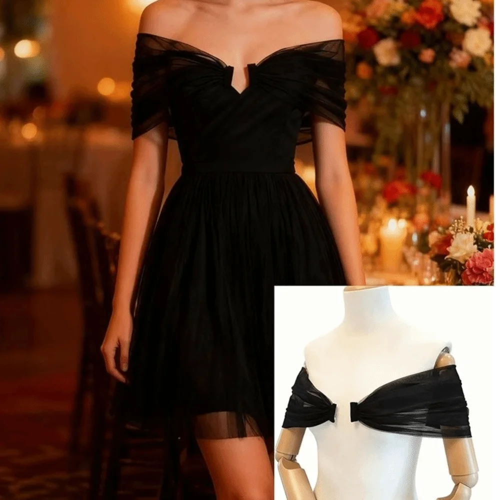 Gifts Off-the-shoulder Sheer Shawl DIY Breathable Wedding Chiffon Arm Straps Removable Bridal Wedding Dress Accessories