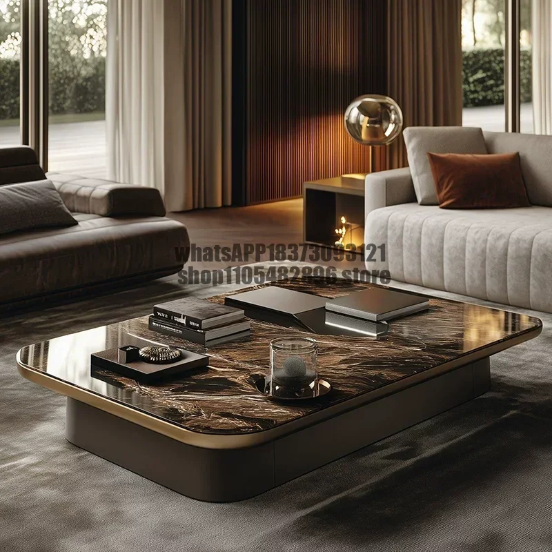 

Unique Irregular Coffee Table Extendable Style Storage Black Coffee Table Center Luxury Saving Meuble Salon Furniture For Home