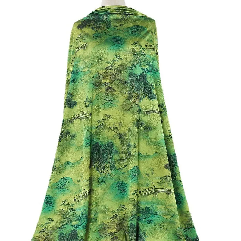 Xiangyunsha 花生地チャイナドレス小さなシャツ中高年着用デジタルプリント