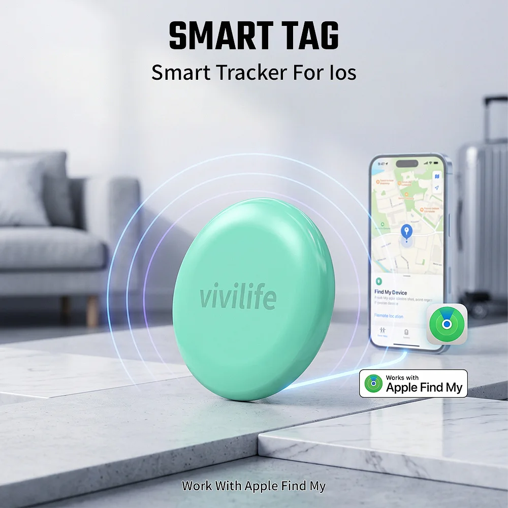 Vivilife Anti-lose Tracker Positioning Far Away Finder for Apple Find My Voice Locate Suitcase Keys Bag Smart Tag for IOS iPhone