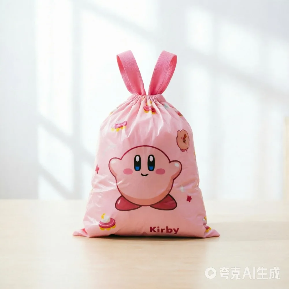 50 Bolsas de Basura con Cordón de Kirby, Bolsas de Basura Grandes y Gruesas, Bolsas de Plástico Desechables para Limpieza del Hogar, Sacos para Residuos Domésticos