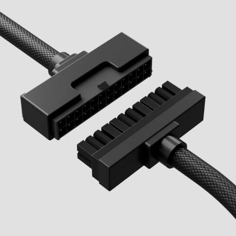 Suitable for Straight Out, Computer Power Extension Cable ATX24PIN Extension Cable Aijs One-line Connection, Super Soft Embossed