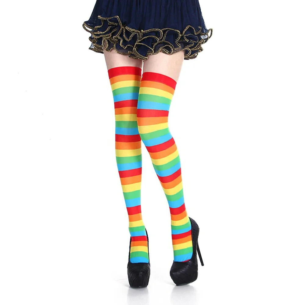 Adult Child Women Girls Halloween Costumes Cosplay Accessories Stockings Socks Skeleton Clown Nun Bat Print