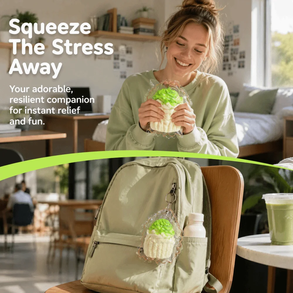 Creative Hand Relax Cabbage Squishy Keychain Shapable Handmade Ice Cream Squishy Keychain Pinch Bounce Bag Pendant Student Prize