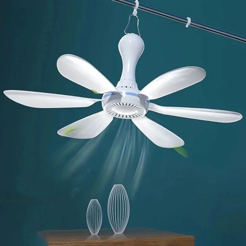 Xiaomi New Big Size 6 Blades Ceiling Fan 220V Power Silent With Remote Control Timing Hanging Fan Plug for Camping Tent