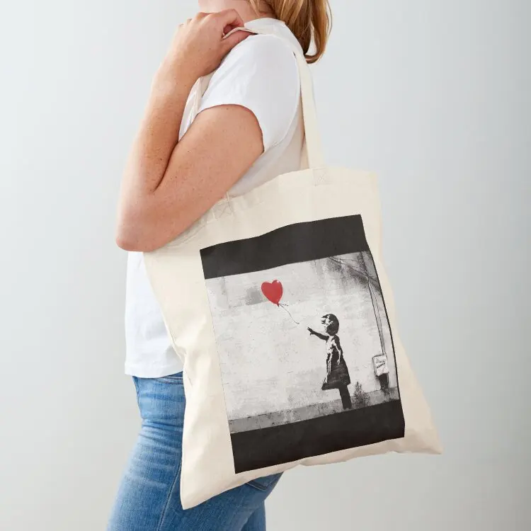 

Banksy Girl with a Red Balloon Tote Bag canvas bags Shopper bag shopper bags for women Custom bag