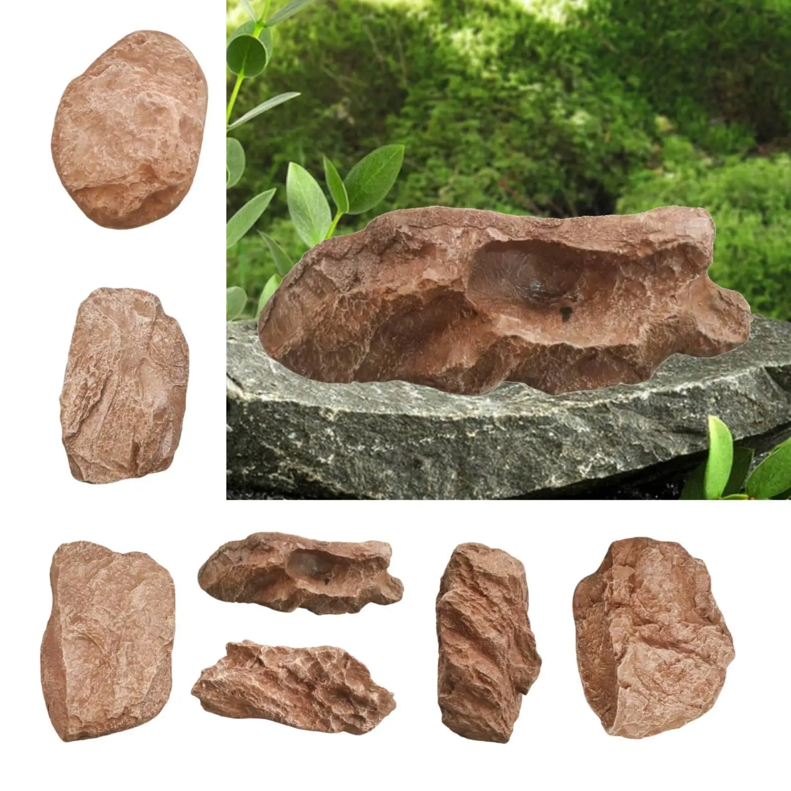 Simulation Stone Decoration Fiberglass Landscaping Rock for Garden Outdoor Artificial Faux Stone for Courtyard Park Stage