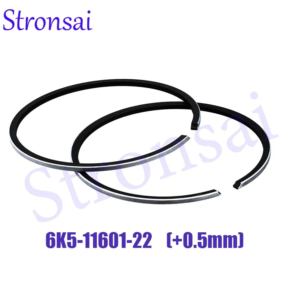 6K5-11601-22 (0.50Mm O.s.) Piston Ring Set for Yamaha 60HP 70HP, 72.5mm, Sierra Marine 18-3963 Boat Engine Parts