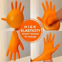 Heavy Duty Disposable Nitrile Gloves 8Mil Extra Thick Mechanic Glove with Textured Grip Antislip Safety Work Gloves 6