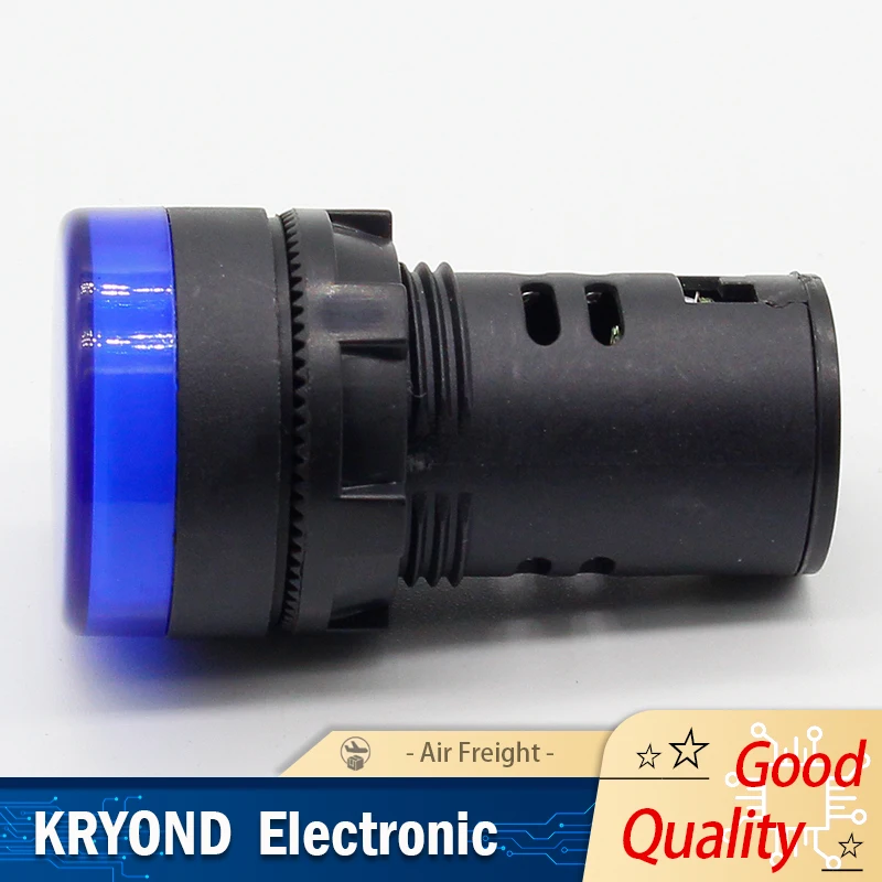 1PCS 12V 24V 110V 220V 380V 22mm Panel Mount LED Power Indicator Pilot Signal Light Lamp