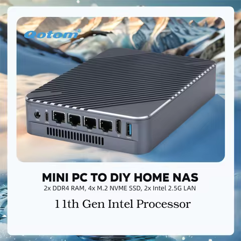 Create Your Own NAS/ Router/ Mini Server/ Desktop PC Based on 11th Gen Tiger Lake Processor HD 4x 2.5G LAN 4x NVME SSD