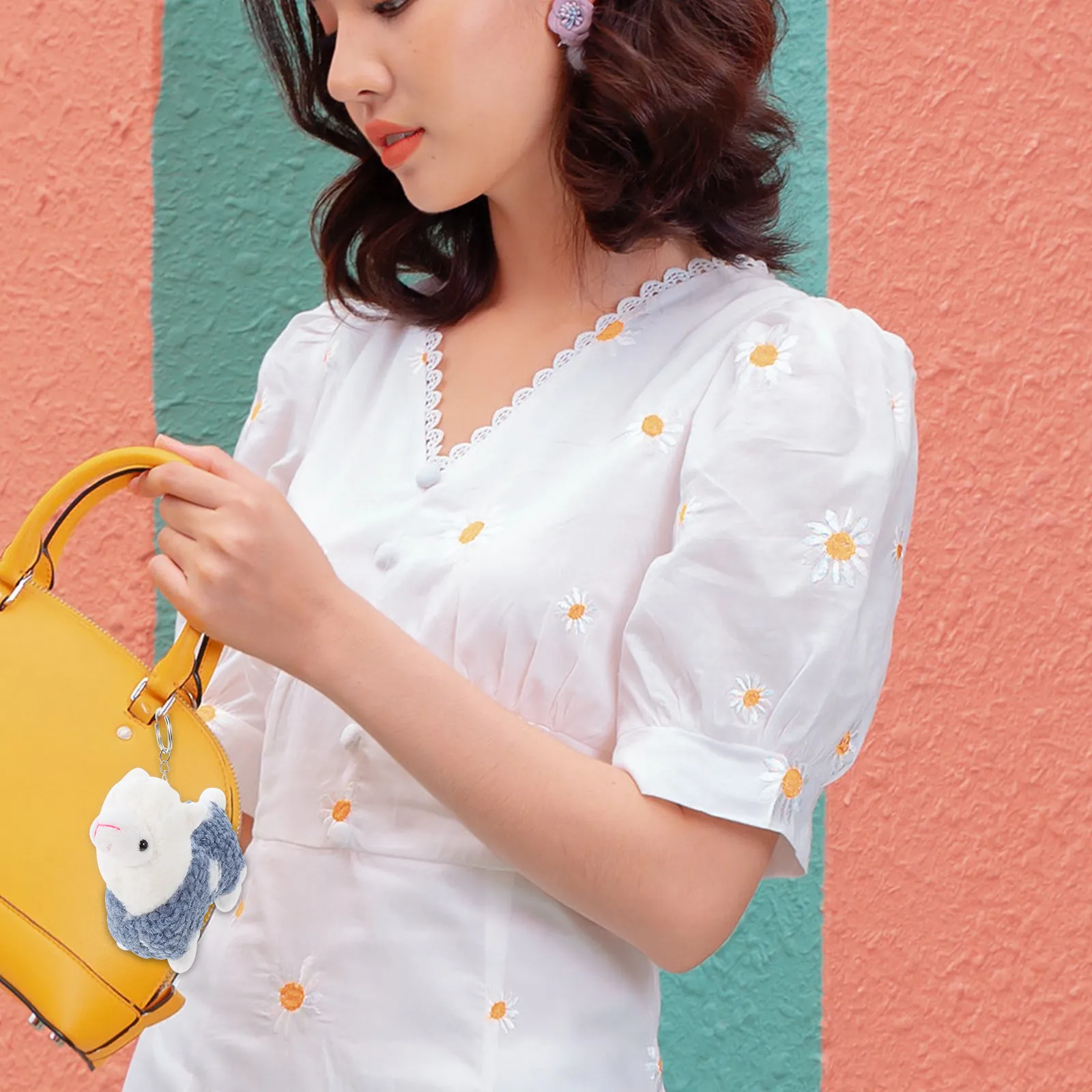 

2 шт. очаровательных брелоков-альпак для ключей, украшения для сумок, подвески для школьных ранцев, DIY-подвески в форме альпаки, брелок-подвеска