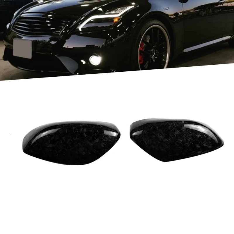 

Car Side Rear View Mirror Cover Carbon Fiber Forging Pattern For Infiniti G35 G37 G25 2009-2015 Side Wing Mirror Caps-A02Q
