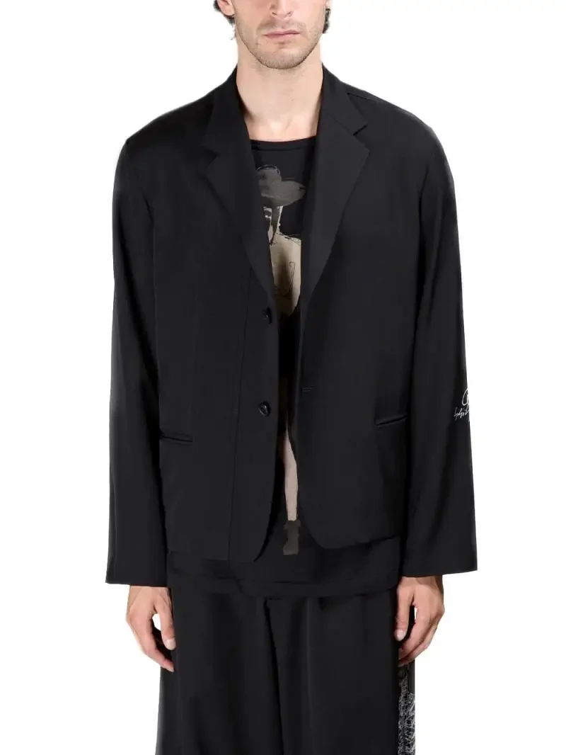 

YOJI OOAK GABARDINE WOOL JACKET Signature logo printed suit niche light luxury jacket