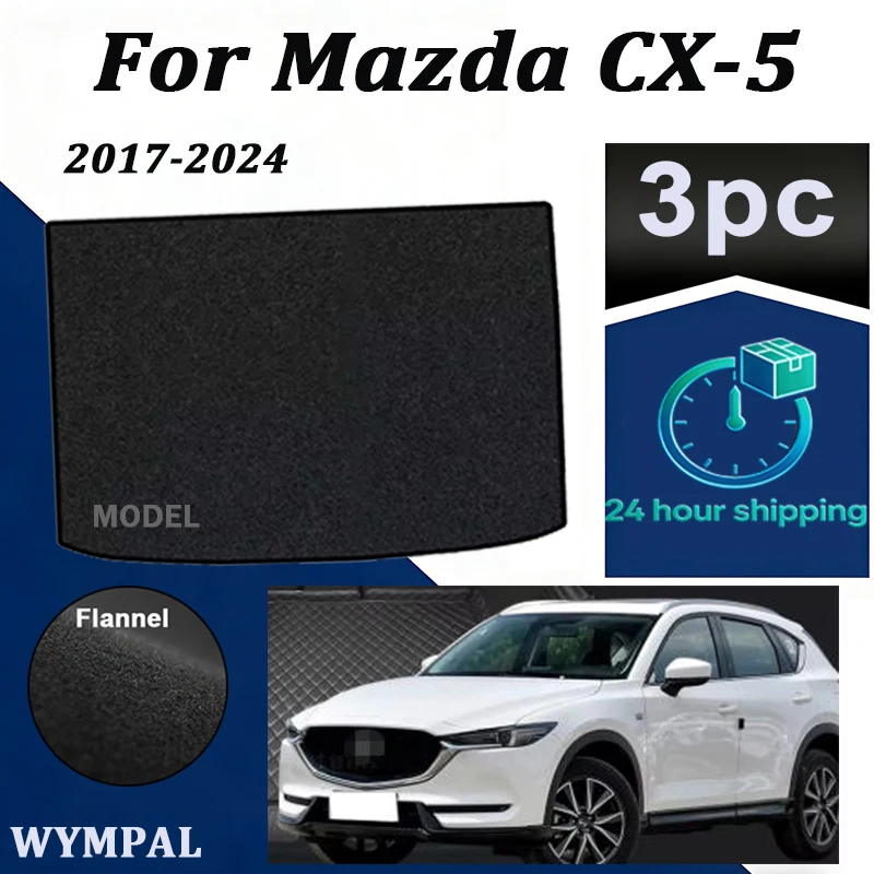 

Nylon Car Rear Trunk Mat For Mazda CX-5 2017 2018 2019 2020 2021 2022 2023 2024 Boot Cargo Carpet Pad Accessories black Trunk