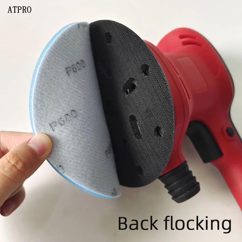 20 pezzi per scatola di carta vetrata in spugna blu da 6 pollici, foglio di carta vetrata floccata rotonda per lucidatura auto, grana 400-3000