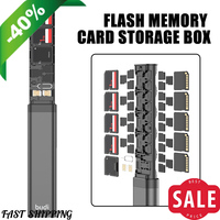 Pop-up Design 30 Slots Memory Card Case Crush Shockproof Wallet for 27 Micro SD SDXC SDHC TF Cards and 6 Cards/Micro SDHC/Micro