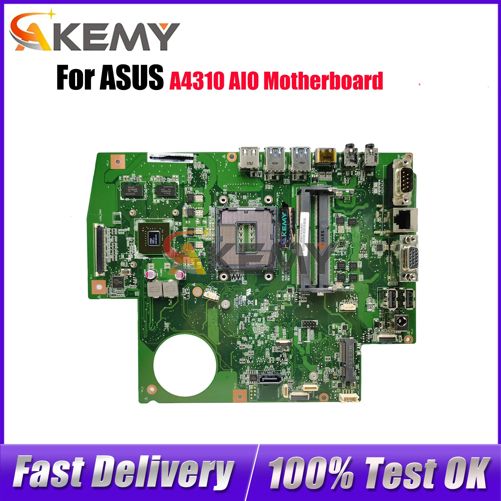 

A4310 Motherboard For ASUS AIO PRO A4310 Mainboard This item is in stock 100% tests OK fast shipping High quality