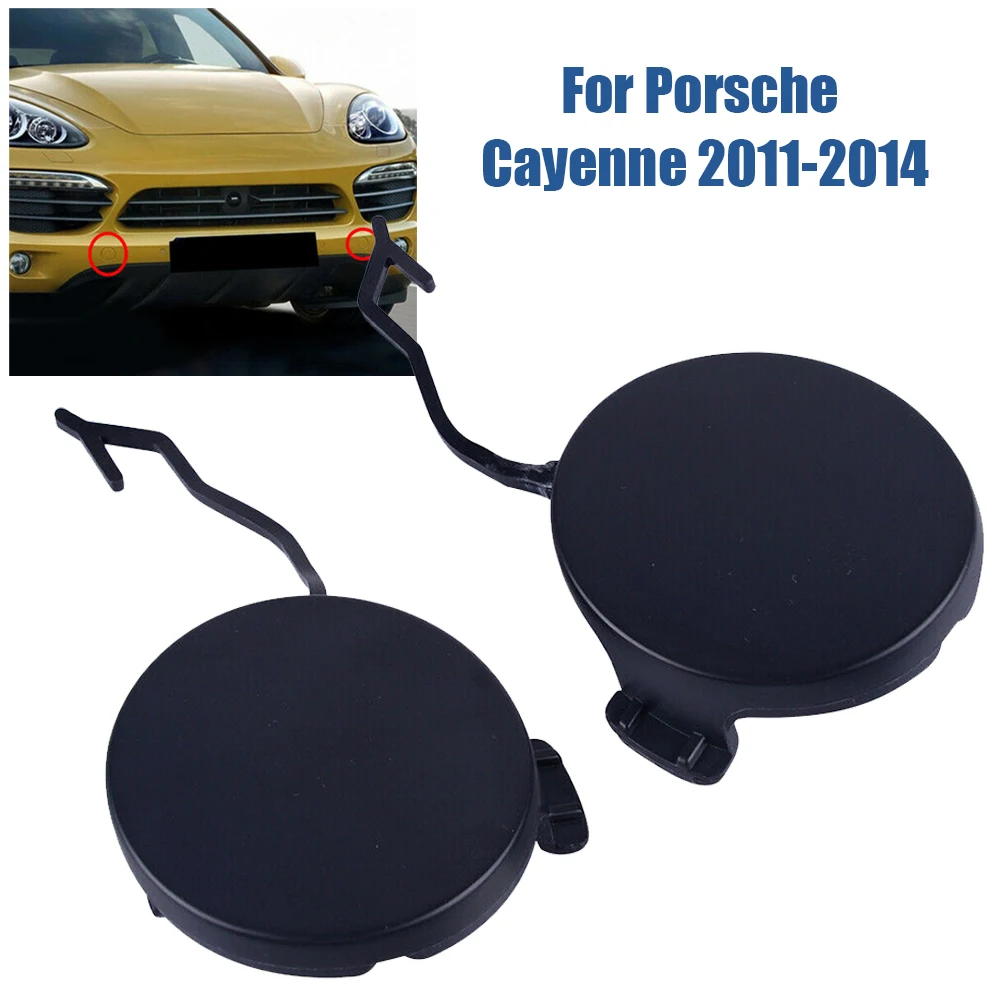 2pcs Front Bumper Tow Hook Eye Cap Cover #95850515500/95850515600 For Porsche For Cayenne 2011-2014