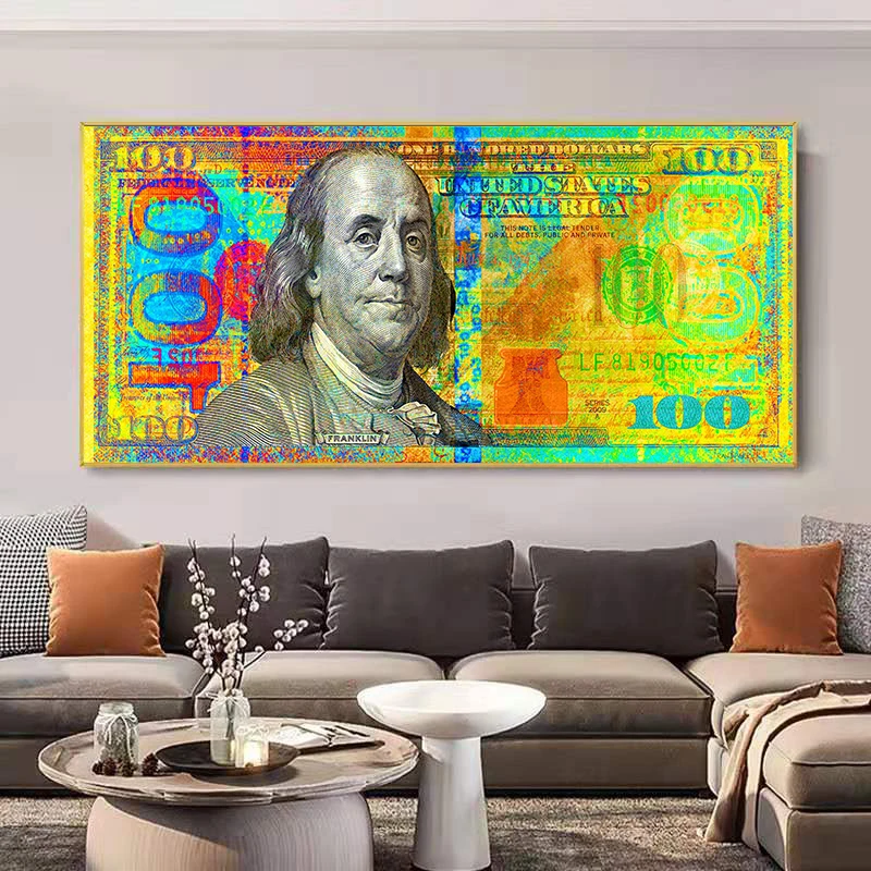 

Abstract Dollar Money Art Graffiti Canvas Painting Modern Pop Art Wall Pictures Posters and Prints For Living Room Home Decor