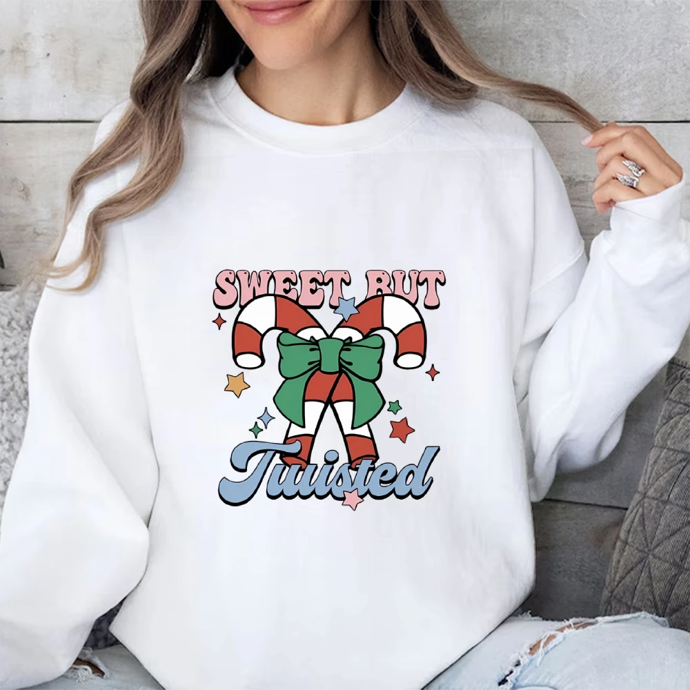 Crew Neck Casual Sweatshirt Christmas Style Graphic Pullover Long Sleeve Cotton Fashion Autumn Sweater Unisex Couple Shirt