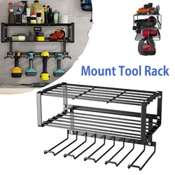 Power Tool Rack Electric Drill Holder Wall Mount Organizer Wrench Tool Workshop Screwdriver Power Storage Shelf Accessories