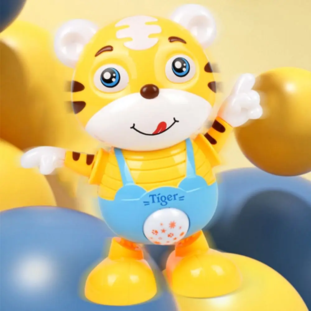 

Plastic Yellow Tiger Dancing Doll With Light Early Education Musical Dance Toy Electric Toy Home Decor