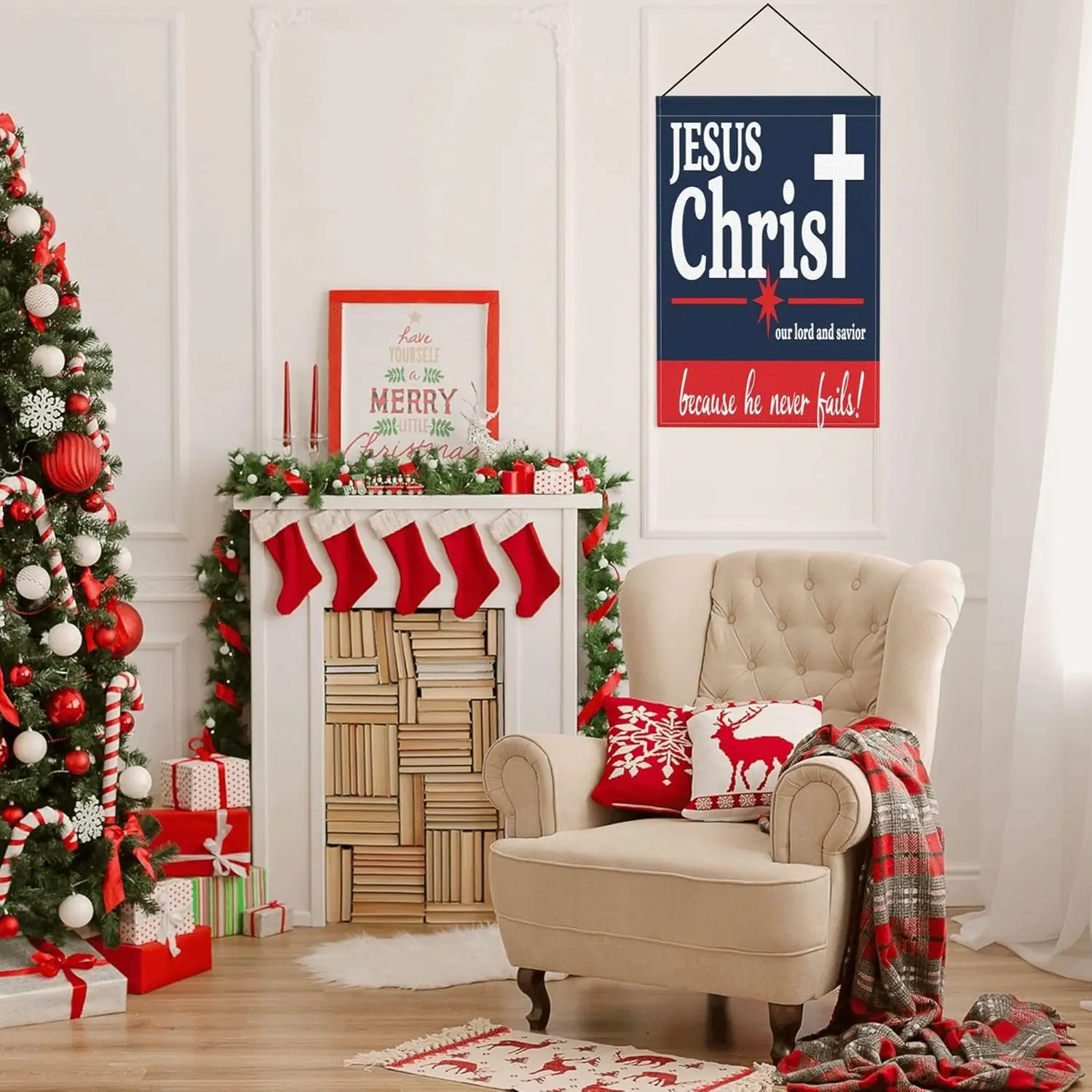 12 "x 18" يسوع المسيح ربنا والمخلص العلم المسيحي الصليب حديقة أعلام مزدوجة الوجهين الخيش ساحة علامات الديكور JHH