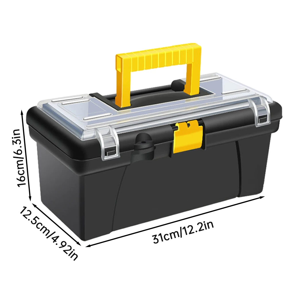 12 Inch 31*16*12.5cm Plastic Toolbox Strong Load-bearing Capacity Carpentry Electrician Tool Storage Box