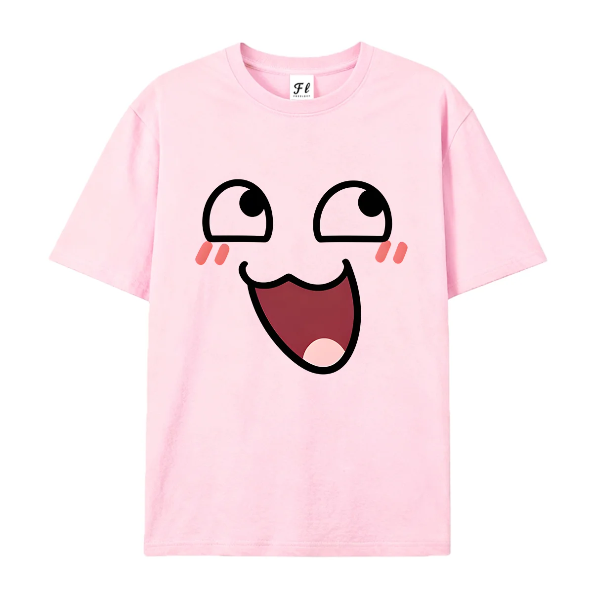 Face Emoticon Graphic T Shirt Unisex Summer O Neck Short Sleeve Casual Kawaii Funny Expression Print Soft Cotton Tees For Men