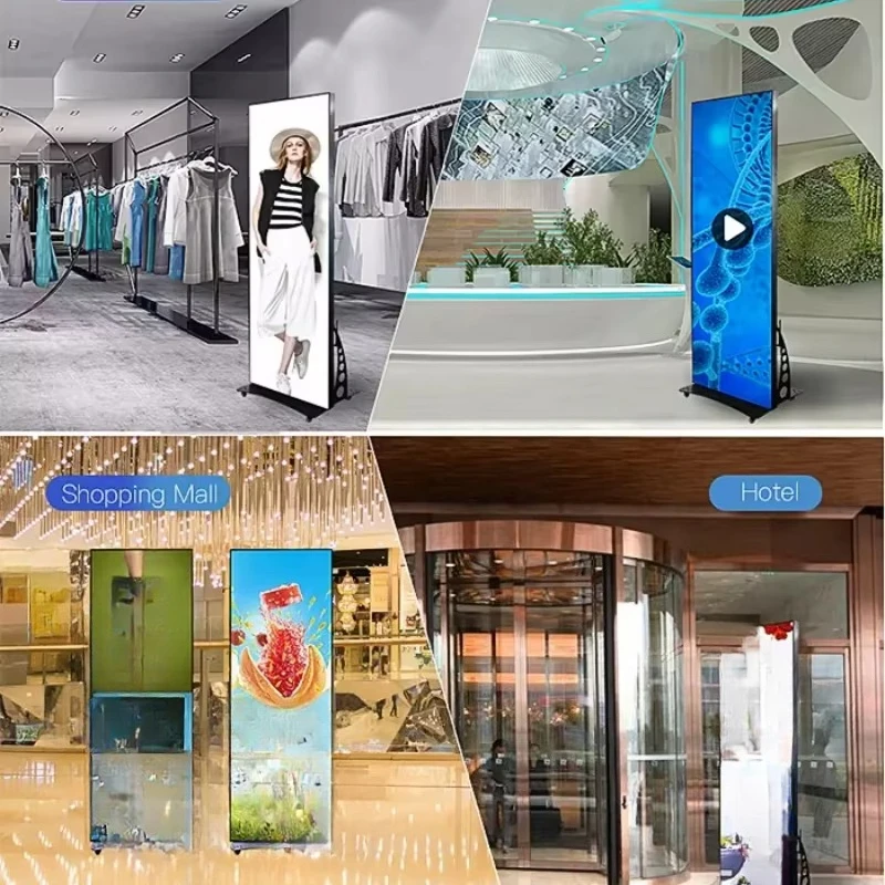 Indoor P2.5 Portable Smart Advertising Player Full Color High Brightness AI-Driven CMS LED Screen Video Poster Display for