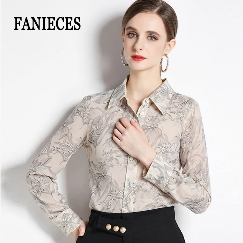 

Французская шелковая блузка в стиле Old Money для женщин, с длинным рукавом, дизайнерская, из гладкого атласа, струящаяся, элегантная, повседневная, шикарная, для офиса, уличная мода, топы, блузы