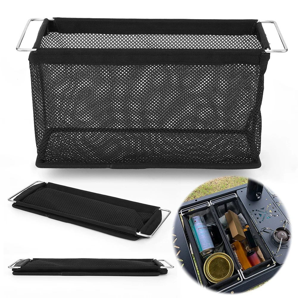 

Camping IGT Unit Folding Basket Storage Box Portable Folding IGT Mesh Drain Basket Outdoor IGT Table Accessories