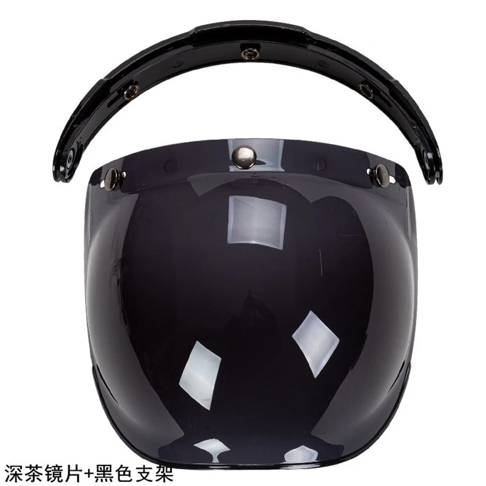 Bubble Mirror Helmet Accessories Motorcycle Helmet Three Button Type Retro Style Helmet Lenses Bubble Shield Visors