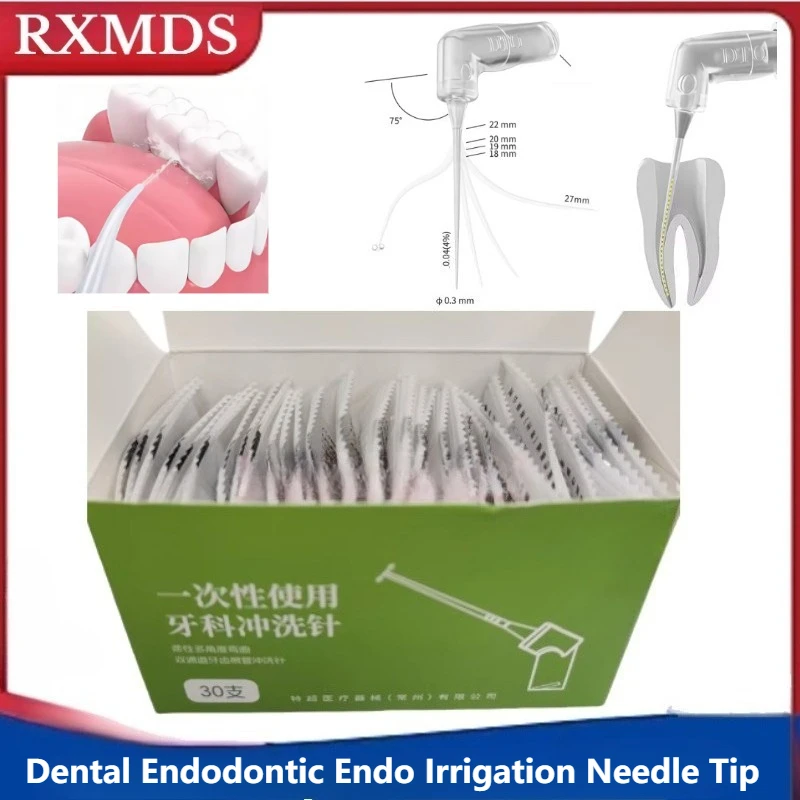 60/150PCS Dental Endodontic Endo Irrigation Needle Tip Disposable Bilateral Opening Dental Irrigation Needle for Medical Use
